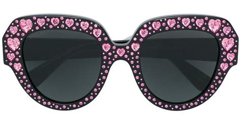 gucci crystal heart sunglasses